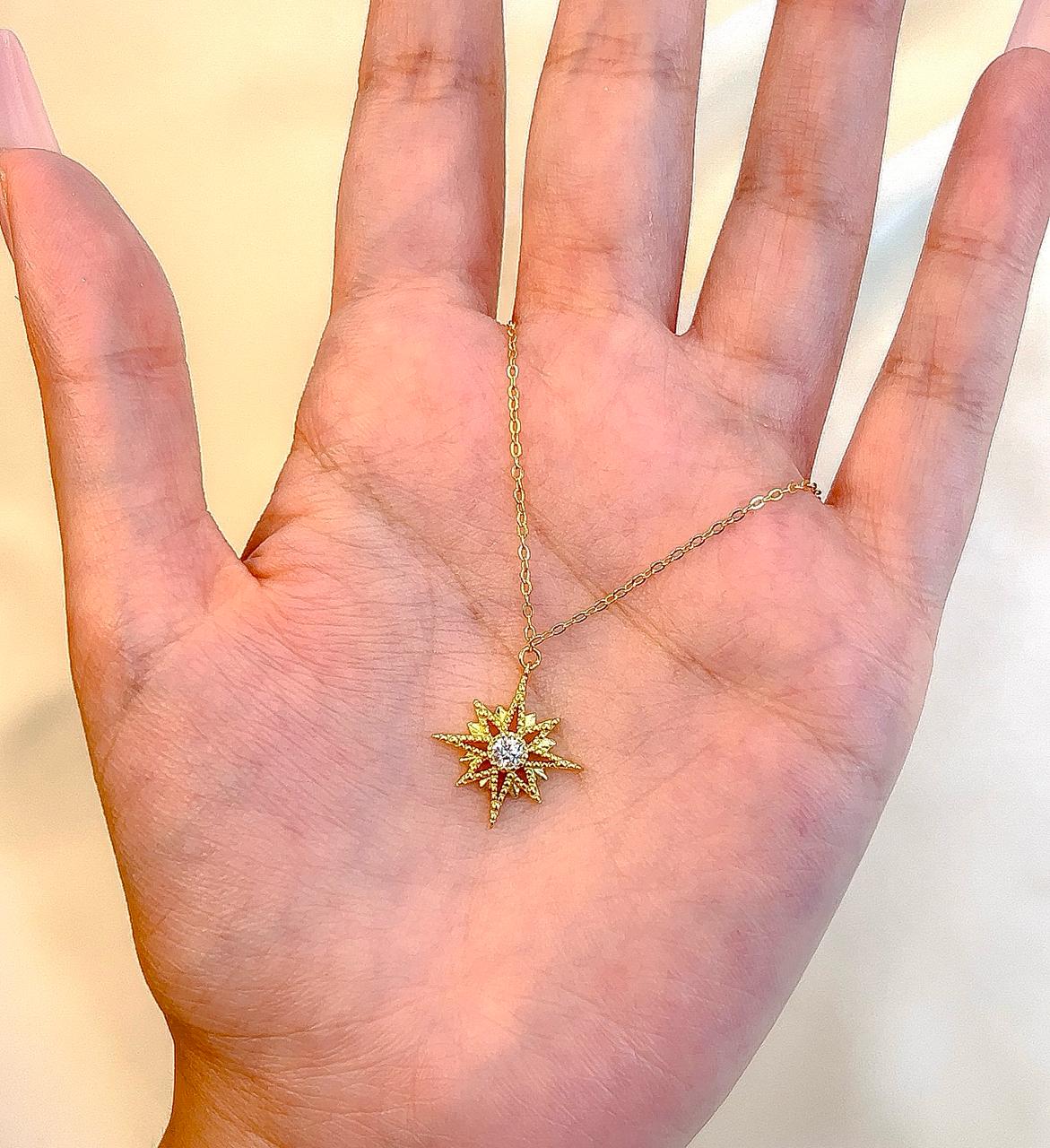 “Cereus” 18k Gold Plated Starburst Necklace